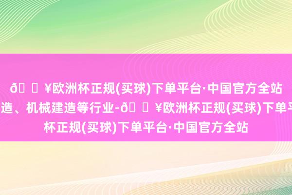 🔥欧洲杯正规(买球)下单平台·中国官方全站主要聚首在电子建造、机械建造等行业-🔥欧洲杯正规(买球)下单平台·中国官方全站